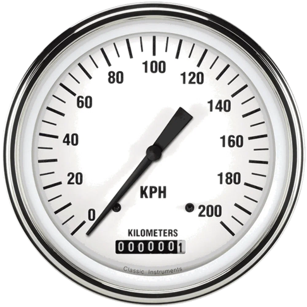 White Hot 4 5_8_ Speedometer WH58SLF